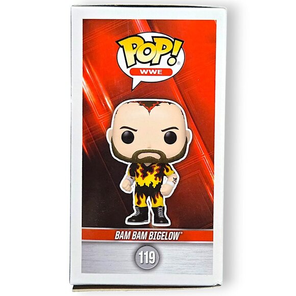 Funko Bam Bam Bigelow WWE Vinyl Figure #119 Glow in the Dark Walmart Exclusive - Picture 4 of 9